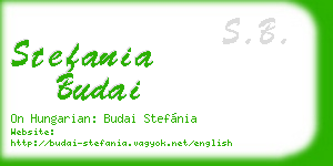 stefania budai business card